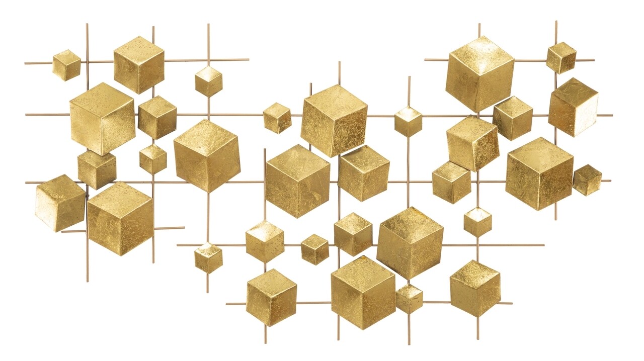 Decoratiune de perete 3D Abstract, Mauro Ferretti, 90.5x3.5x50 cm, fier - imagine 7